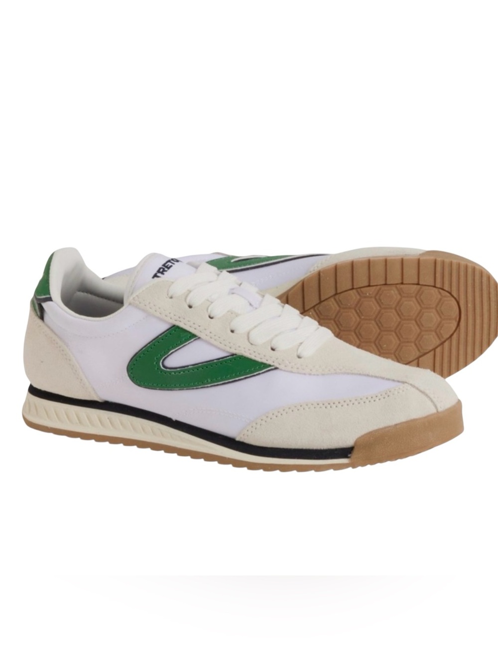 Tretorn Womens Sneakers Kristine Elite Retro Classic Sporty Suede Accent Lace Up